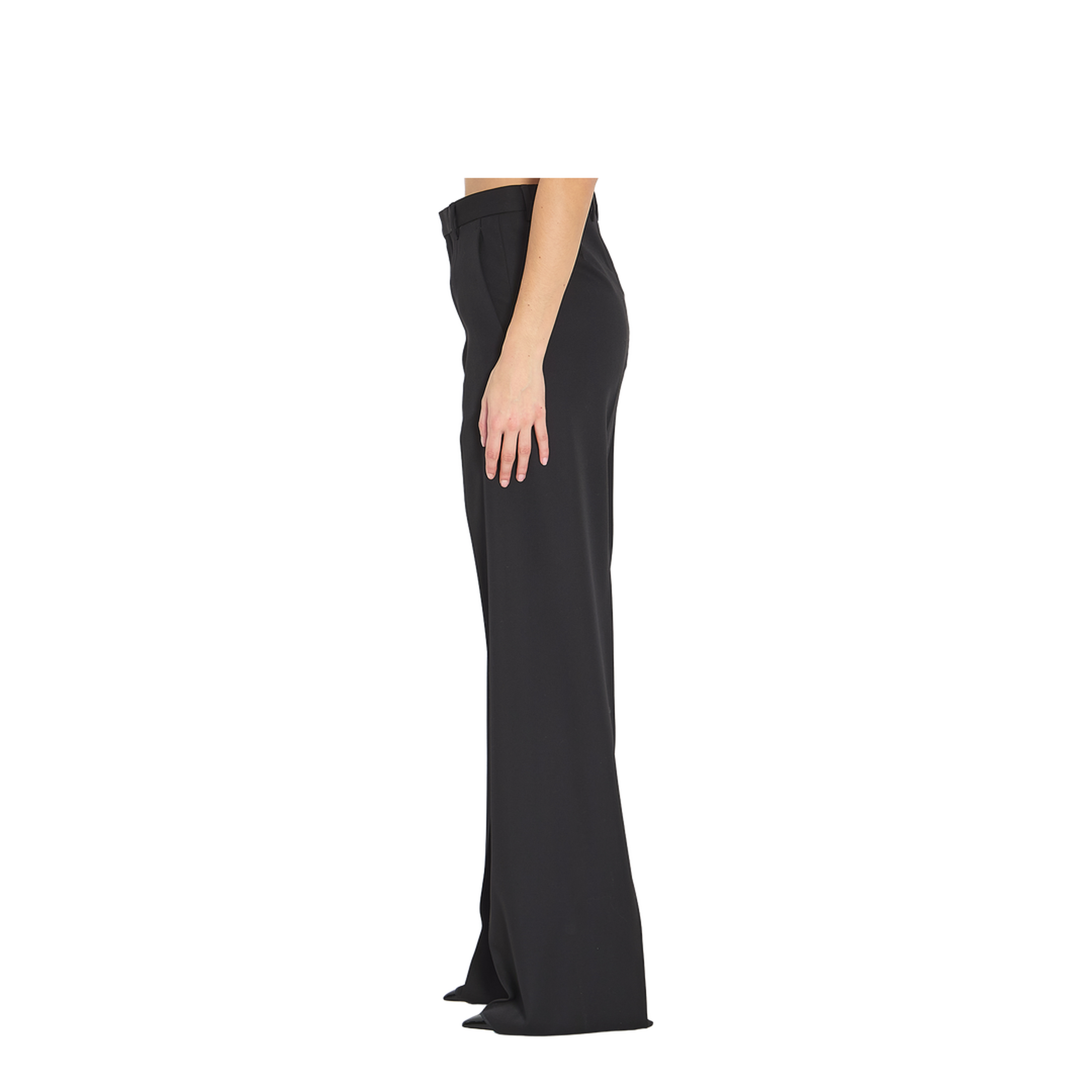 Black Wool Wide-Leg Pant - Image 3