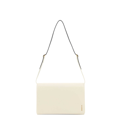 Ivory Leather Small File Shoulder Bag - Image 1