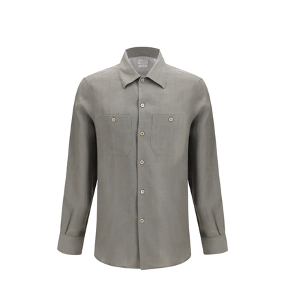 Easy-fit Linen Shirt with Chest Pockets - Image 1
