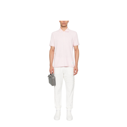 Pink Cotton Polo Shirt - Image 3