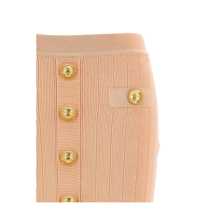 Knit Mini Skirt In Powder - Image 3