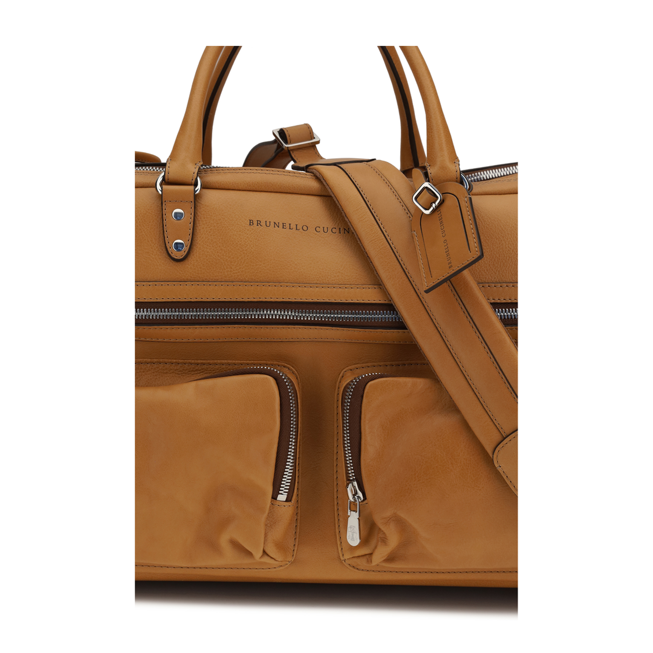 Leather Trolley Travel Bag - Image 4