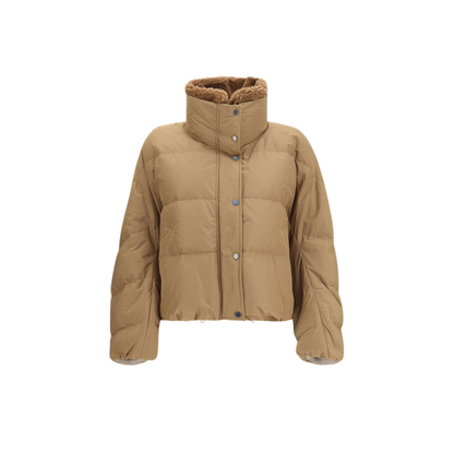 Padded Jacket with Shearling Collar - Image 1