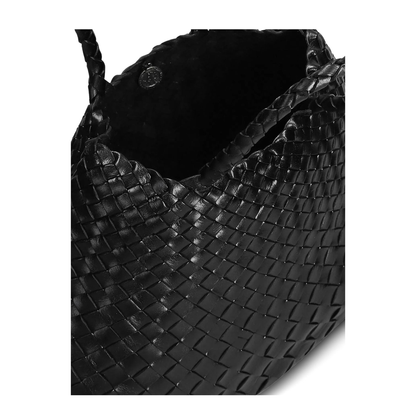 Santa Croce Buffalo Leather Tote Bag - Black - Image 3