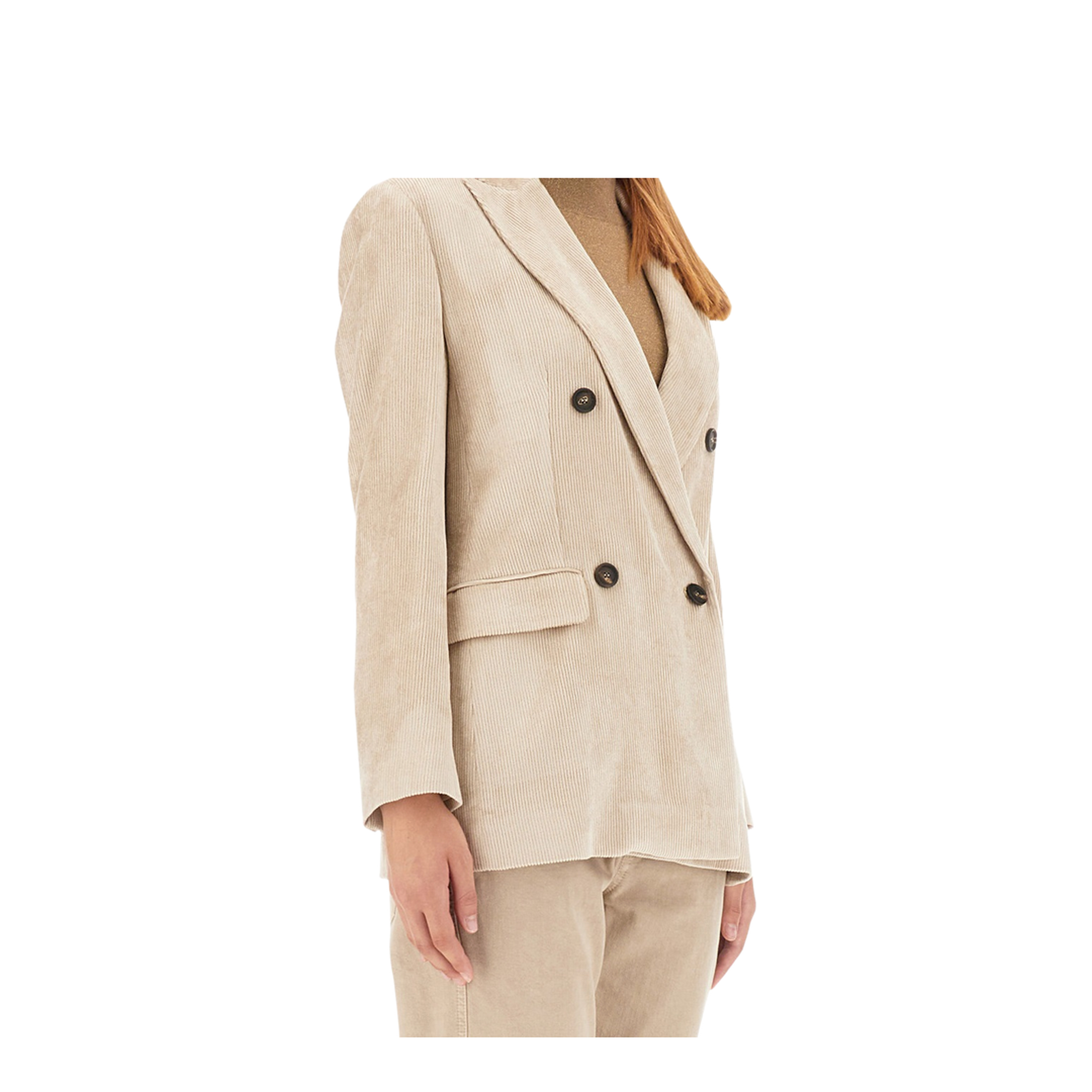Hammered Corduroy Blazer with Monili - Image 4