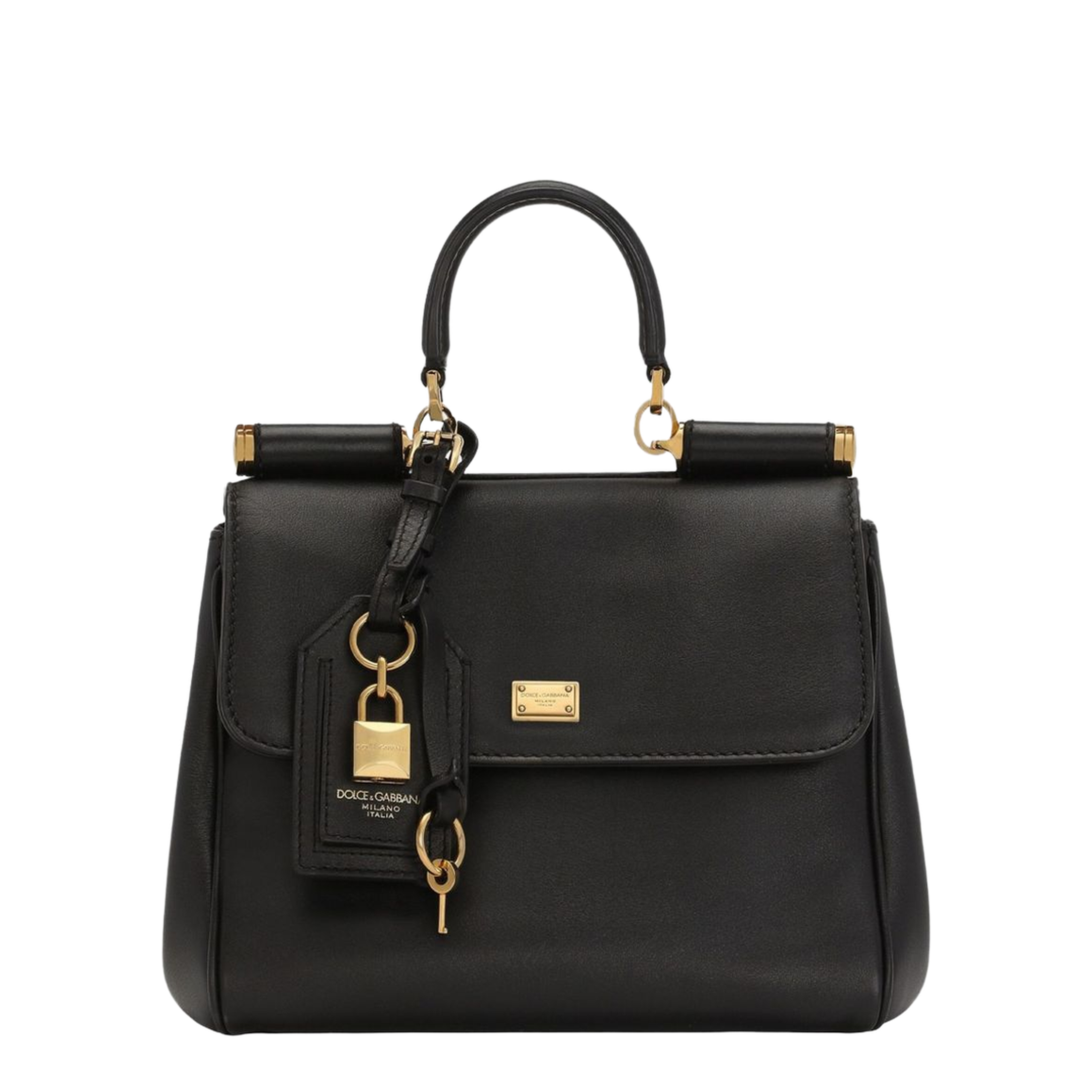 My Sicily handbag in plongé calfskin in Black - Image 1