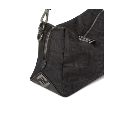 Squared FF Medium Leather and Nylon Bag - Image 5