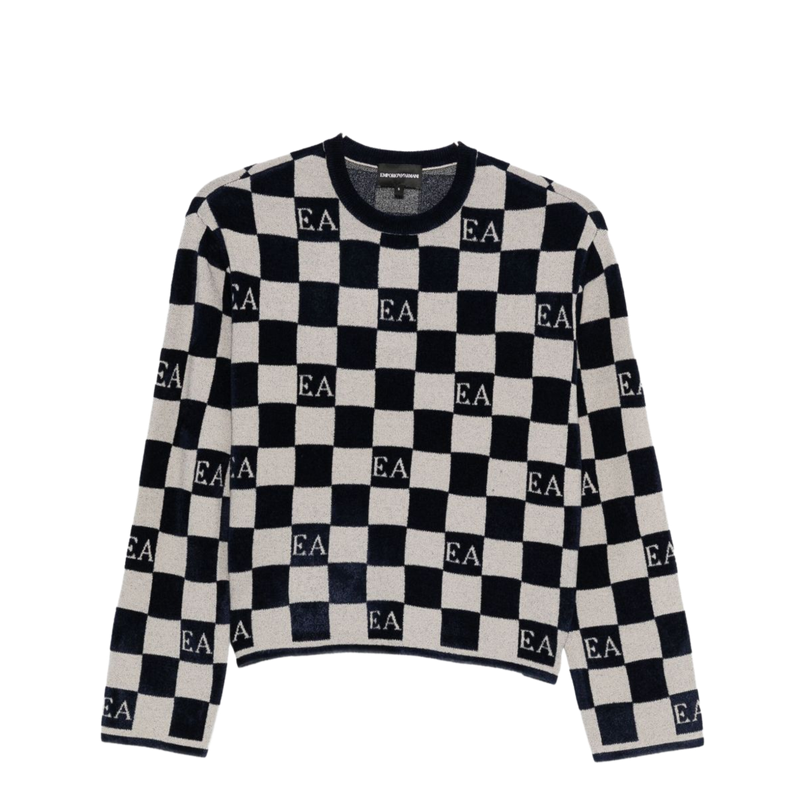 Check Crewneck Sweater - Image 1