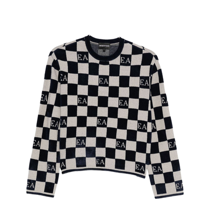 Check Crewneck Sweater - Image 1