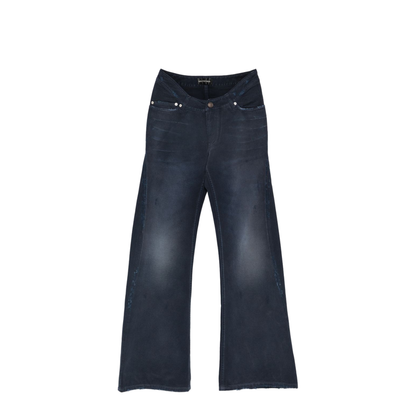 Curved Waist Pants in Navy/Dirty Dark - Image 1