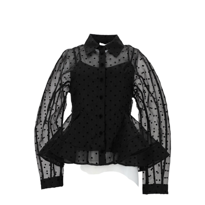 Peplum Shirt in Organza - Image 1