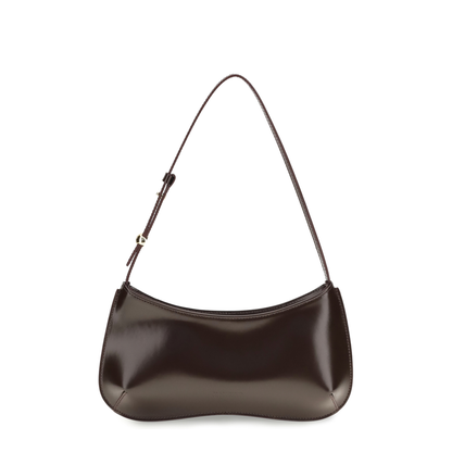 Le Bisou Calf Leather Shoulder Bag - Dark Red (Brown) - Image 1