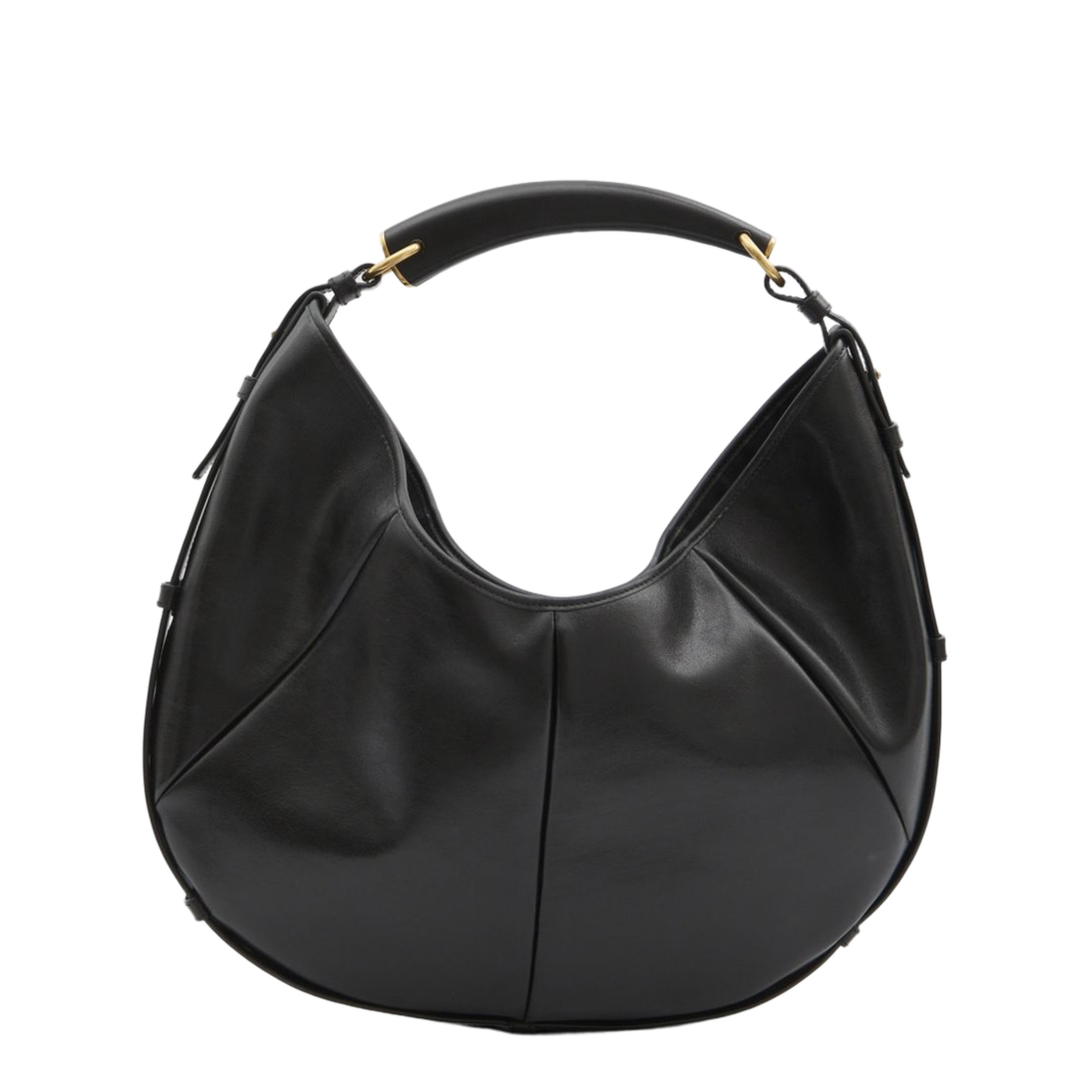 Mombasa Medium Padded Calfskin Hobo Bag - Black - Image 1