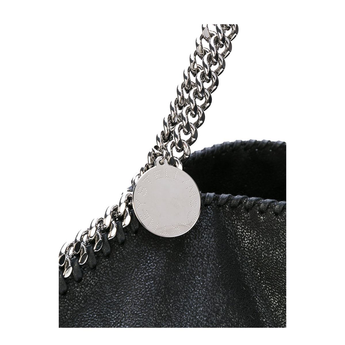 Falabella Fold-Over Shaggy Deer Tote Bag - Black - Image 6