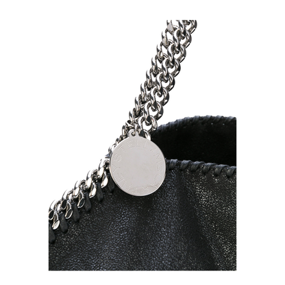 Falabella Fold-Over Shaggy Deer Tote Bag - Black - Image 6