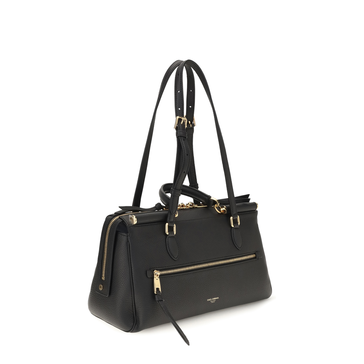 Vittoria Medium Calfskin Handbag - Black - Image 3
