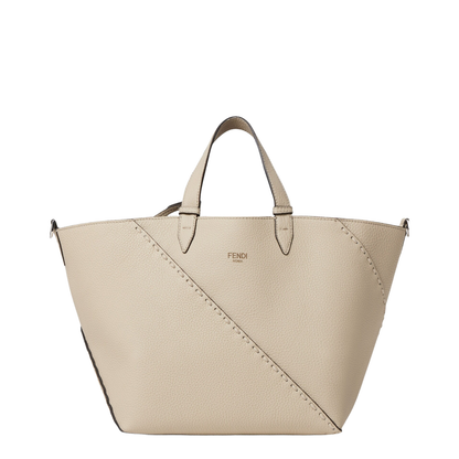 Selleria Small Leather Tote Bags - White - Image 1