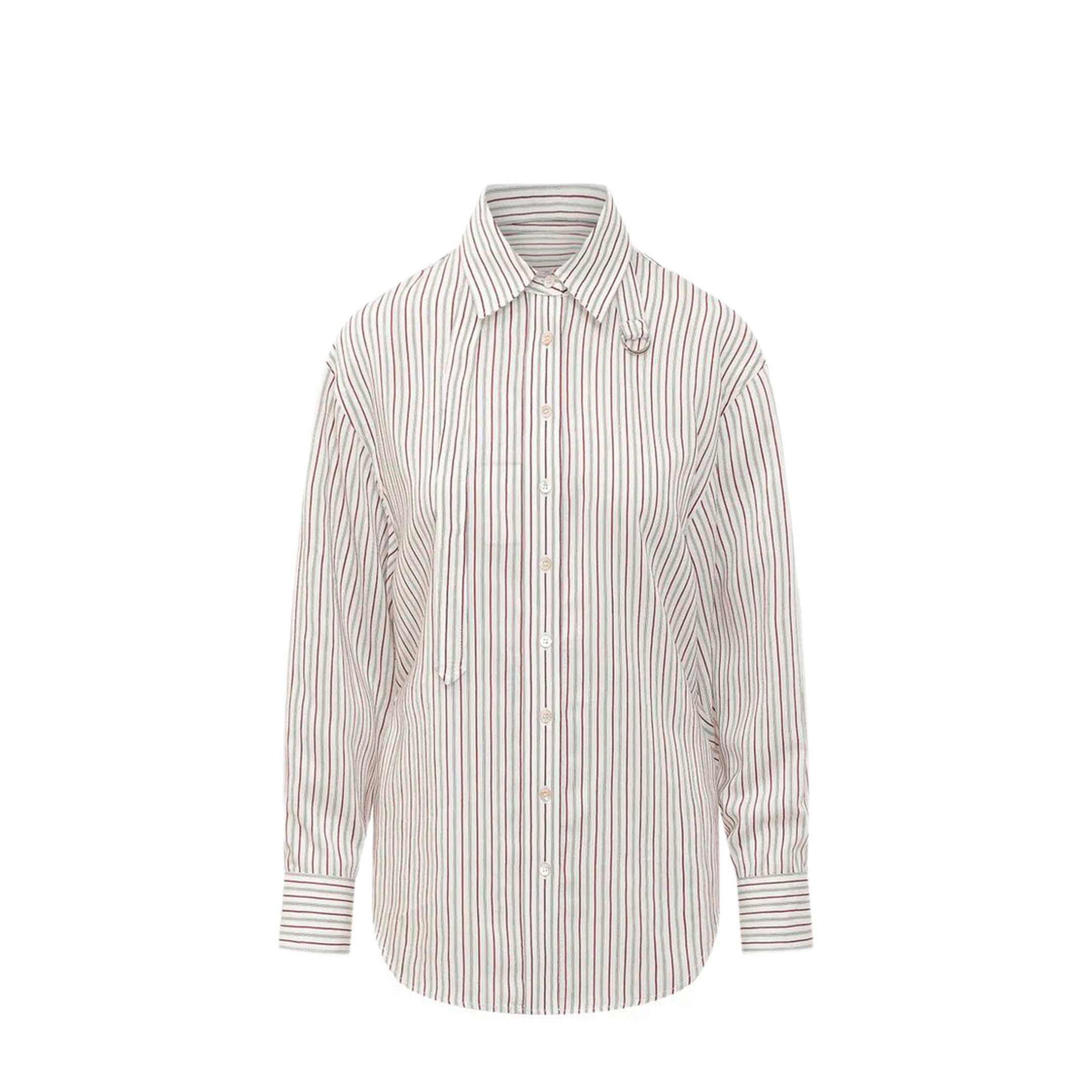 Aurora Cotton And Silk Striped Shirt - Image 1