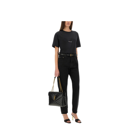 Logo Lettering Print Black Tee - Image 2