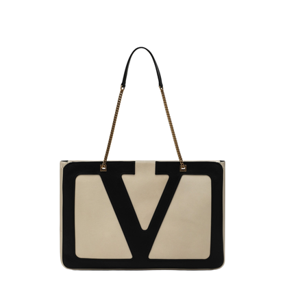 Large Viva Superstar Bag in Butter White/Black - Image 1