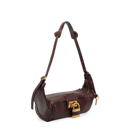 Paddington Small Buffalo Leather Shoulder Bag - Crafty Brown - Image 3