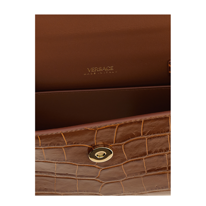 Embellished Small Croc-Effect Leather Handbag - Image 4