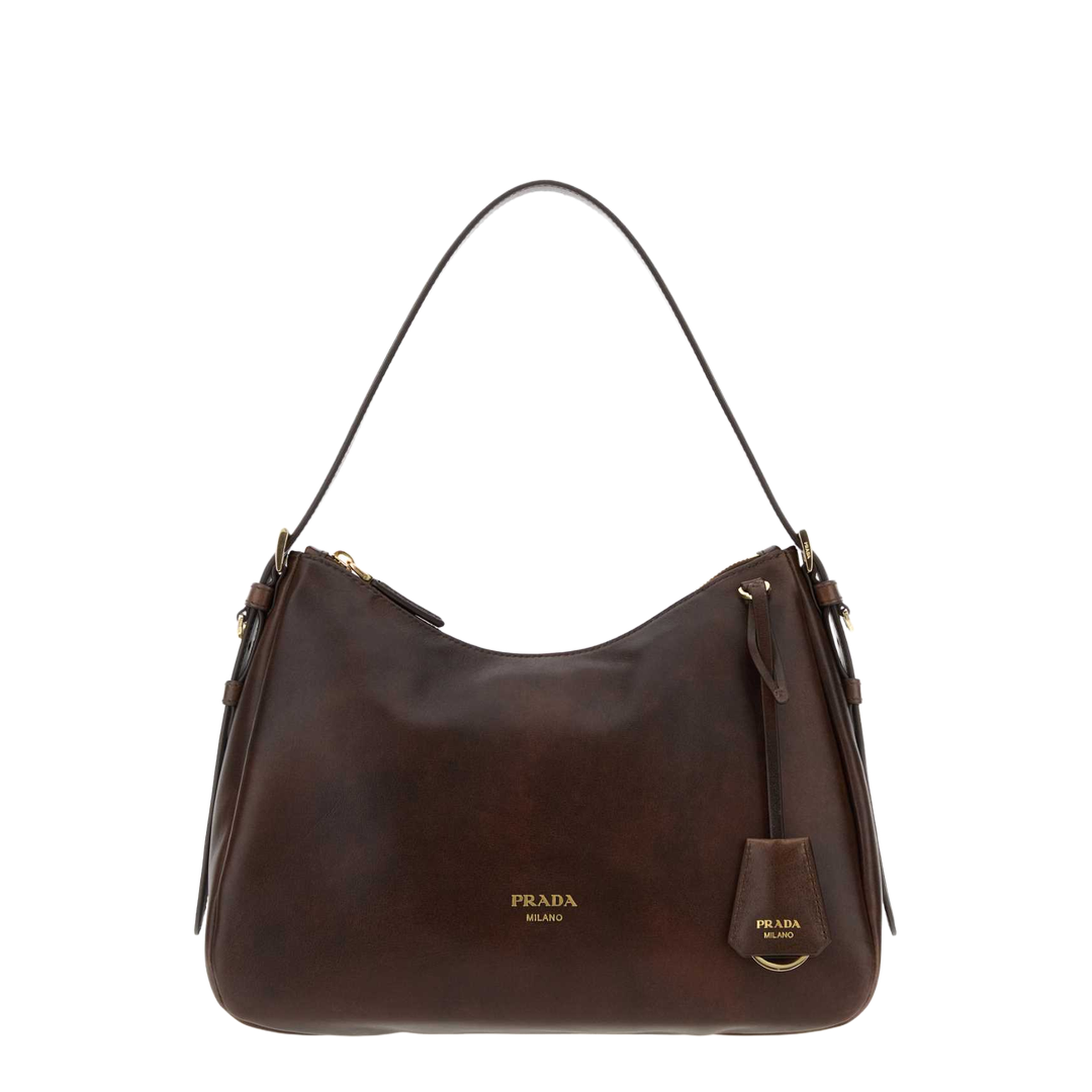 Dark Brown Leather Shoulder Bag - Image 1