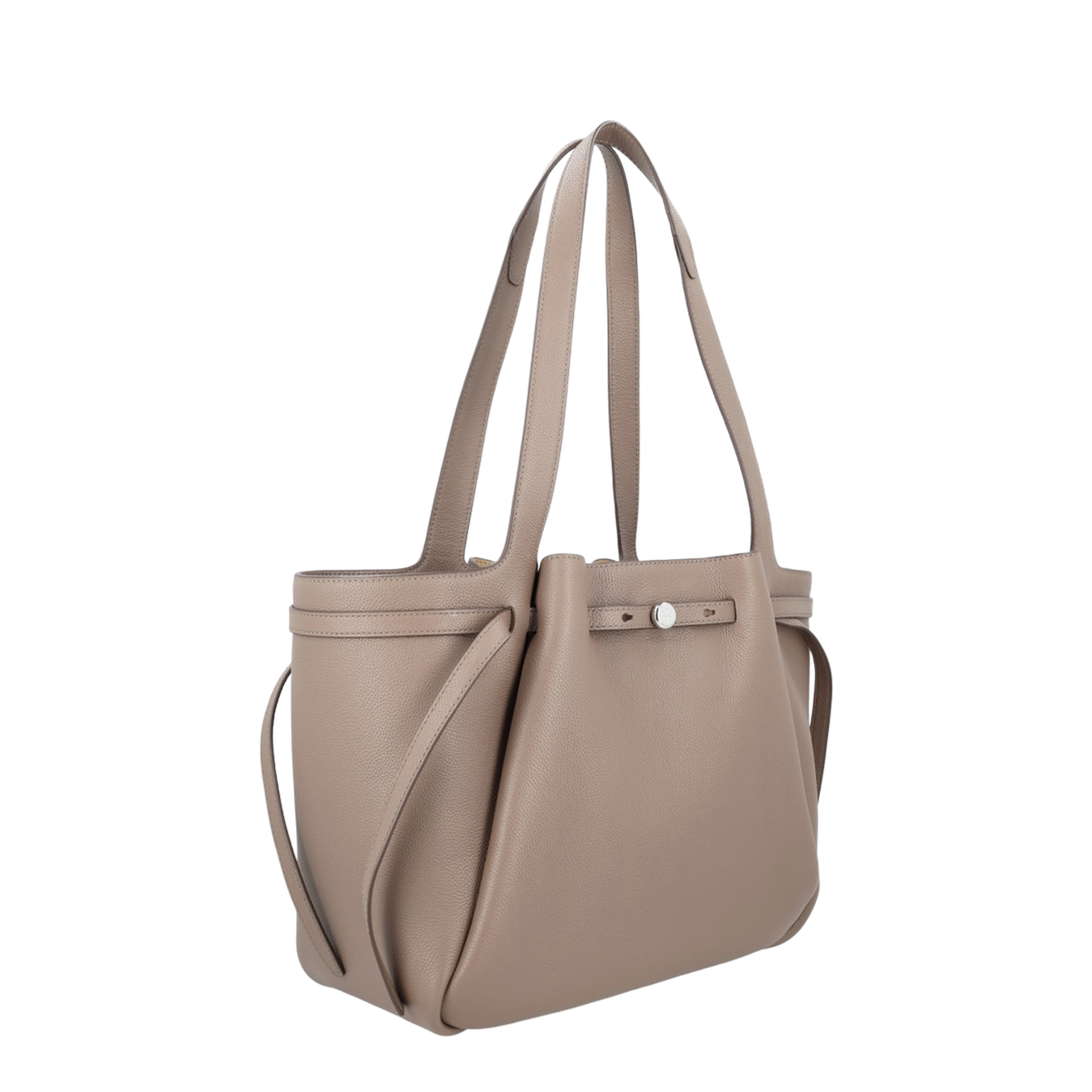 Romy Pebbled Leather Tote - Wild Mushroom - Image 3