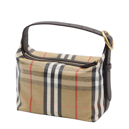 Coated Canvas Handbag With Check Pattern - Image 3