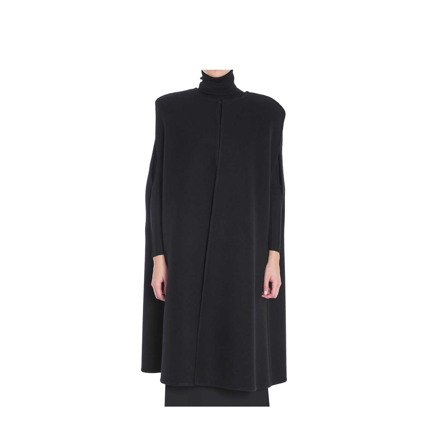 Fluffy Cashmere Blend Cape - Image 1