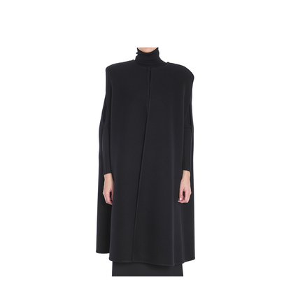 Fluffy Cashmere Blend Cape - Image 1