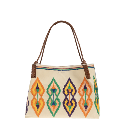 Large Canvas Embroidered Libra Tote Bag - Image 1