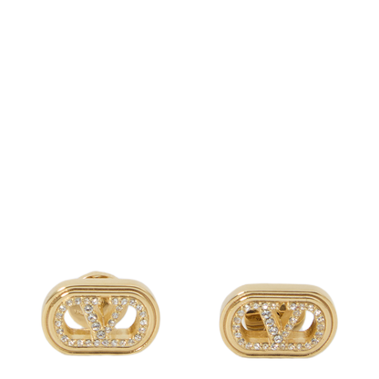 Ovalette Earrings with Rhinestones - Image 1