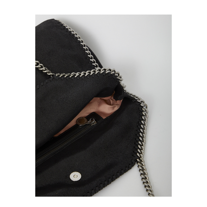 Falabella Fold-Over Shaggy Deer Tote Bag - Black - Image 4