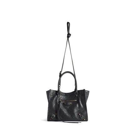 Le City Mini Arena Lambskin Tote Bag - Black - Image 4