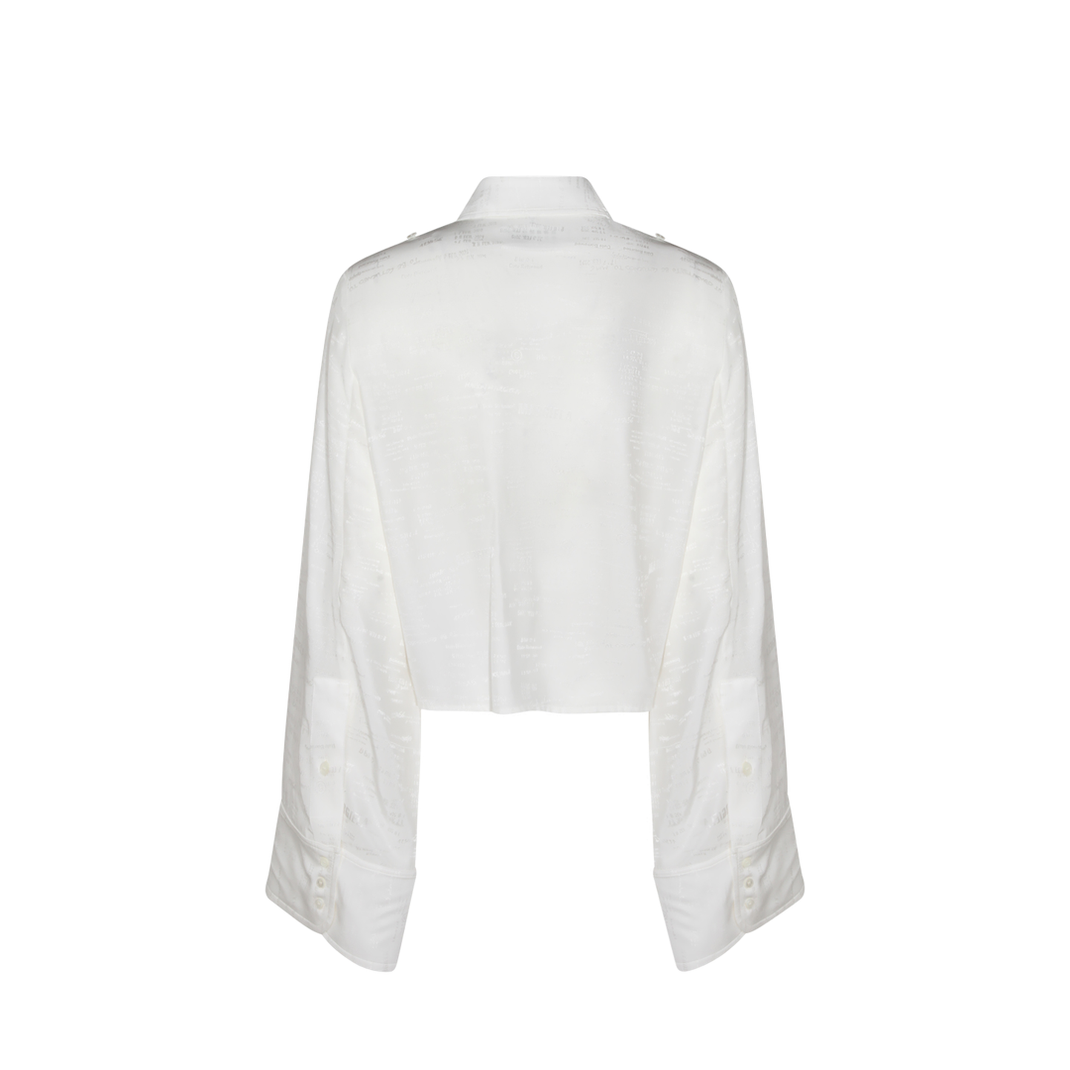 White Shirt with All-Over Logo Graphic - Image 2