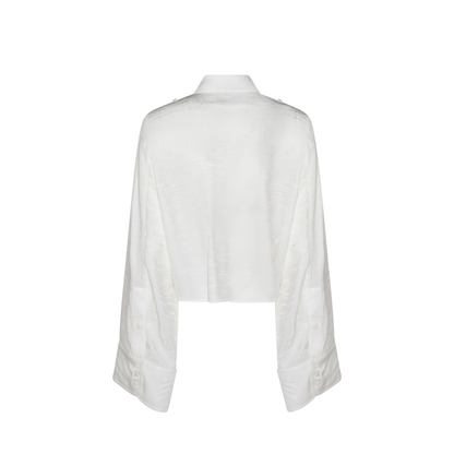 White Shirt with All-Over Logo Graphic - Image 2
