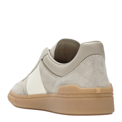 Upvillage Mixed-Material Sneakers in Beige and Ivory - Image 2