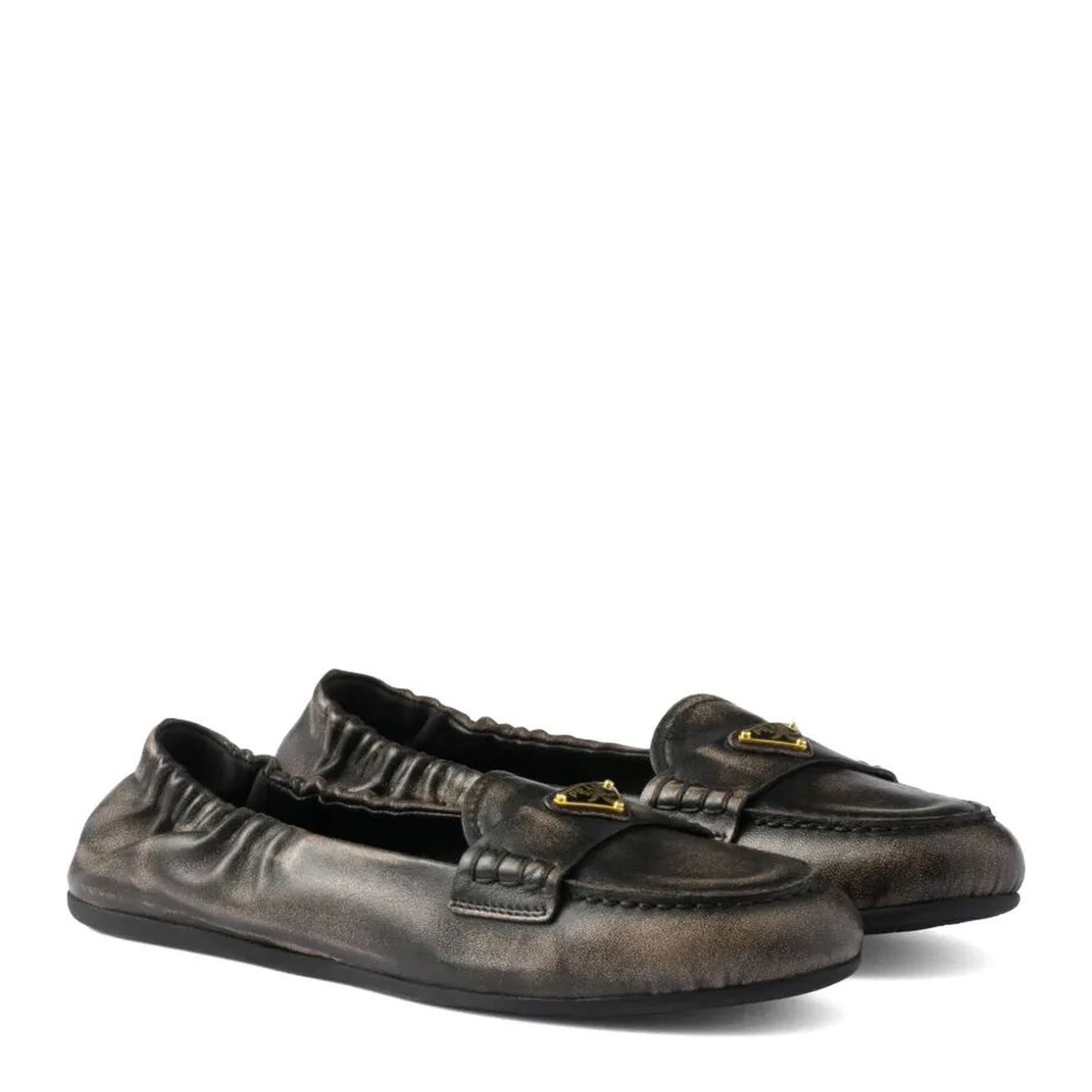 Deconstructed and Flexible Nappa Leather Loafers - Image 3