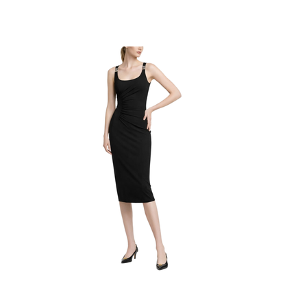 Draped Dress Black - Image 2