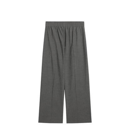Grey Wide-Leg Trousers In Wool Blend - Image 2
