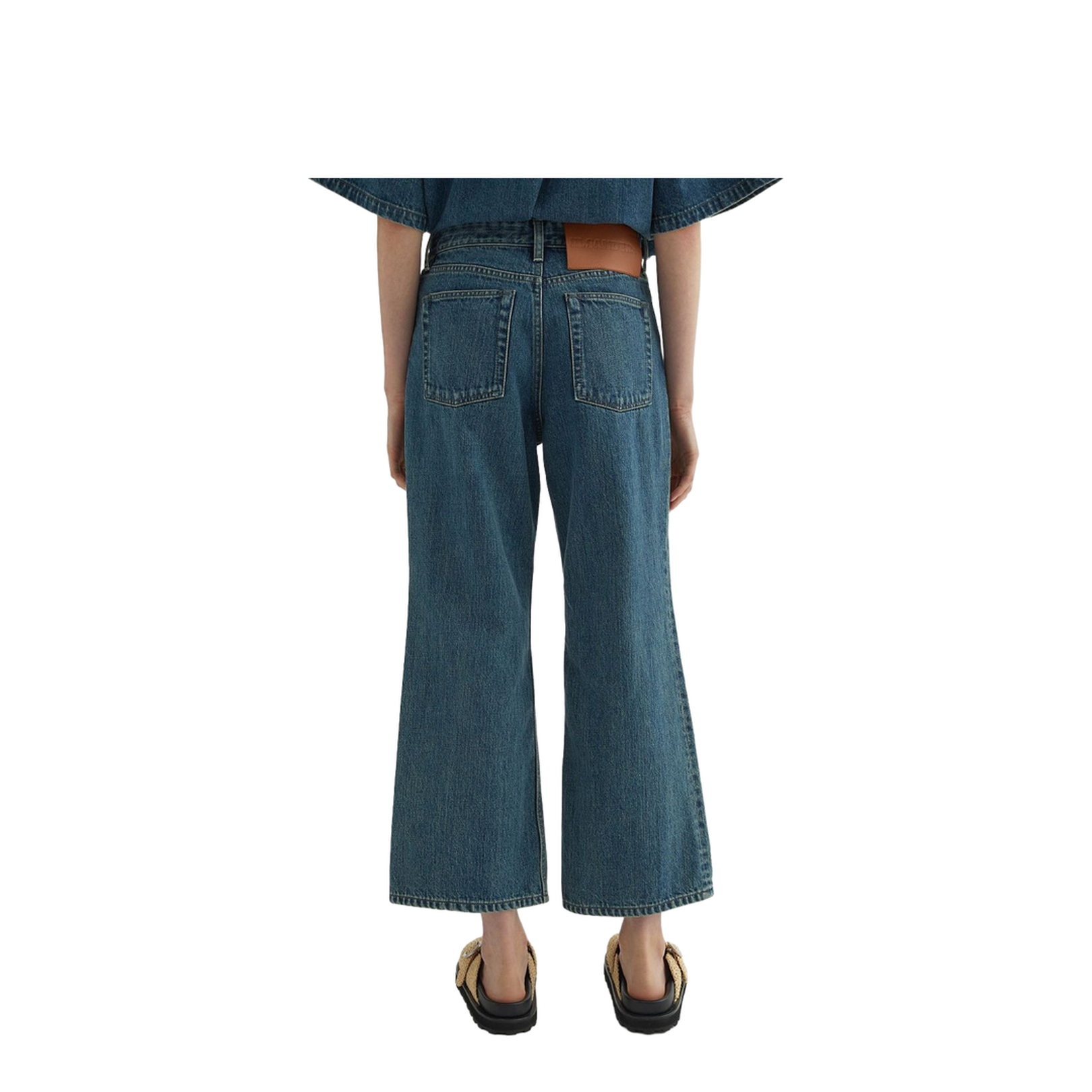 Flared Denim Trousers - Image 4