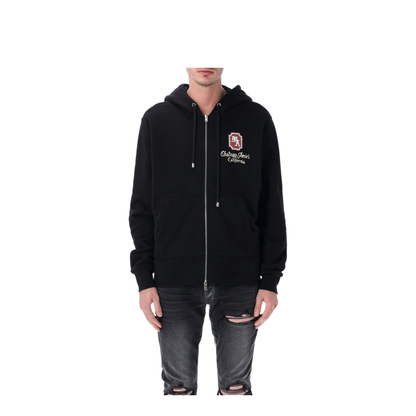 Zipped Cotton Hoodie Black - Image 1