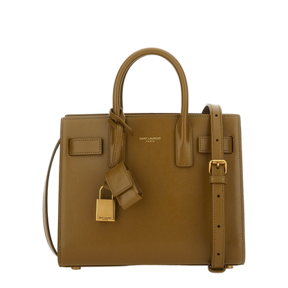 Sac De Jour Nano Leather Handbag Khaki - Image 1