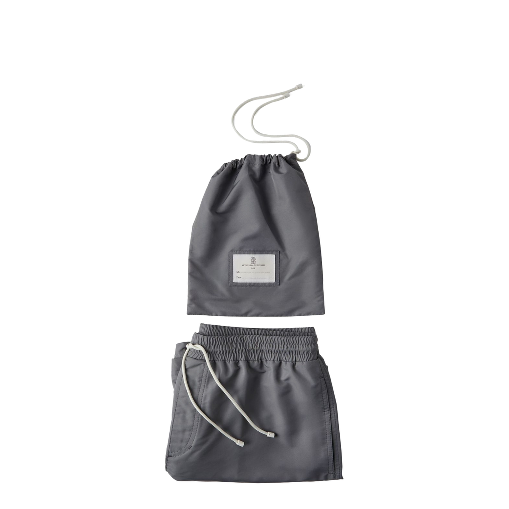 Logo-Embroidered Drawstring Swim Shorts - Grey - Image 6
