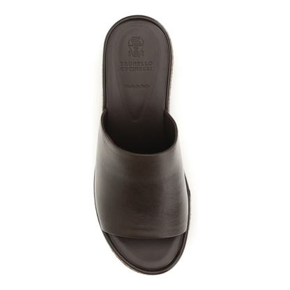 Leather Wedge Sandals - Image 4