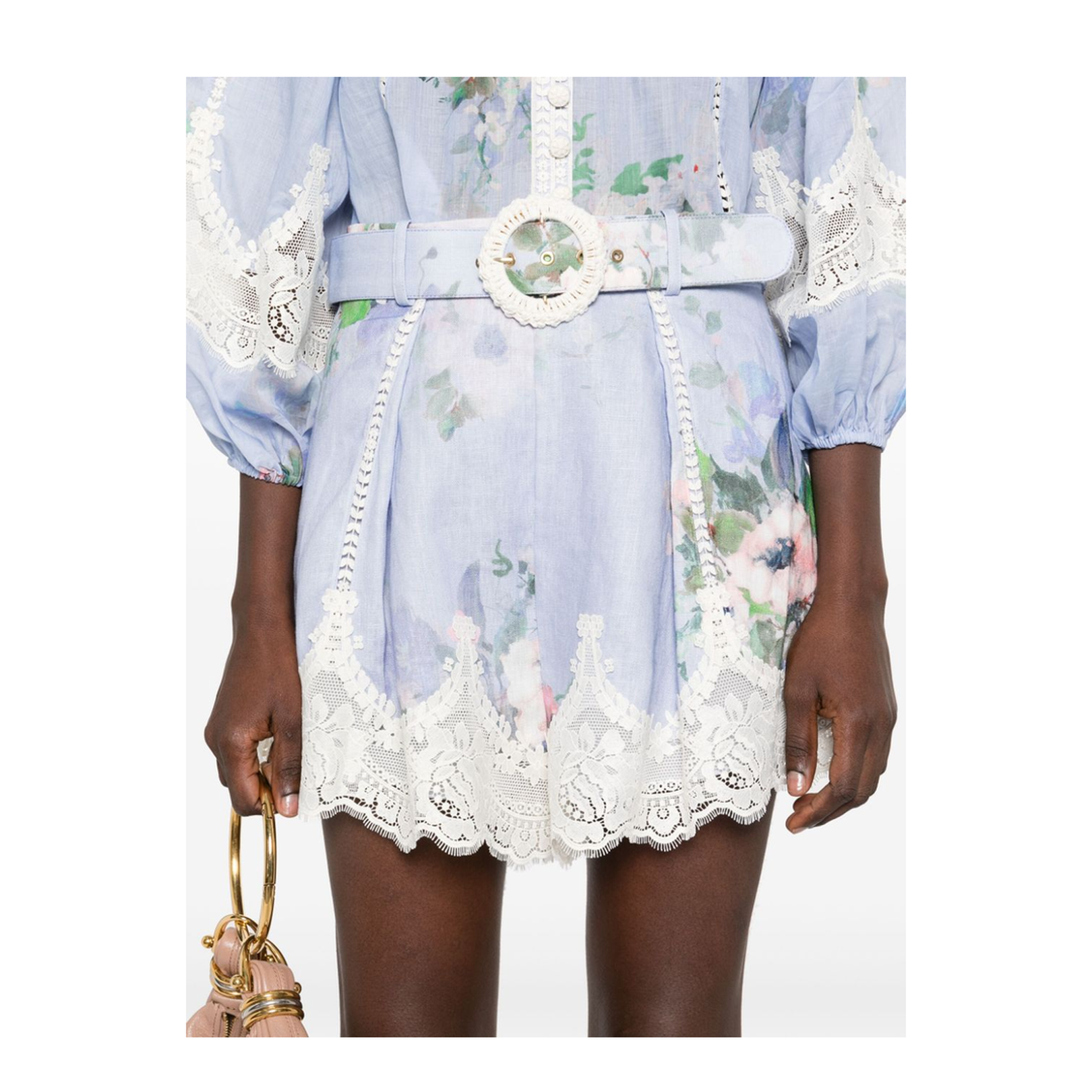 Light Blue Linen Shorts - Image 2