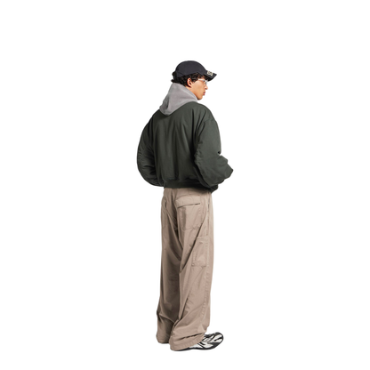 Hooded Standard Canvas Bomber Jacket - Image 3