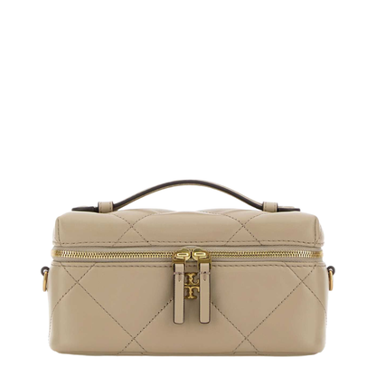 Kira Leather Beauty Case in Natural - Image 5