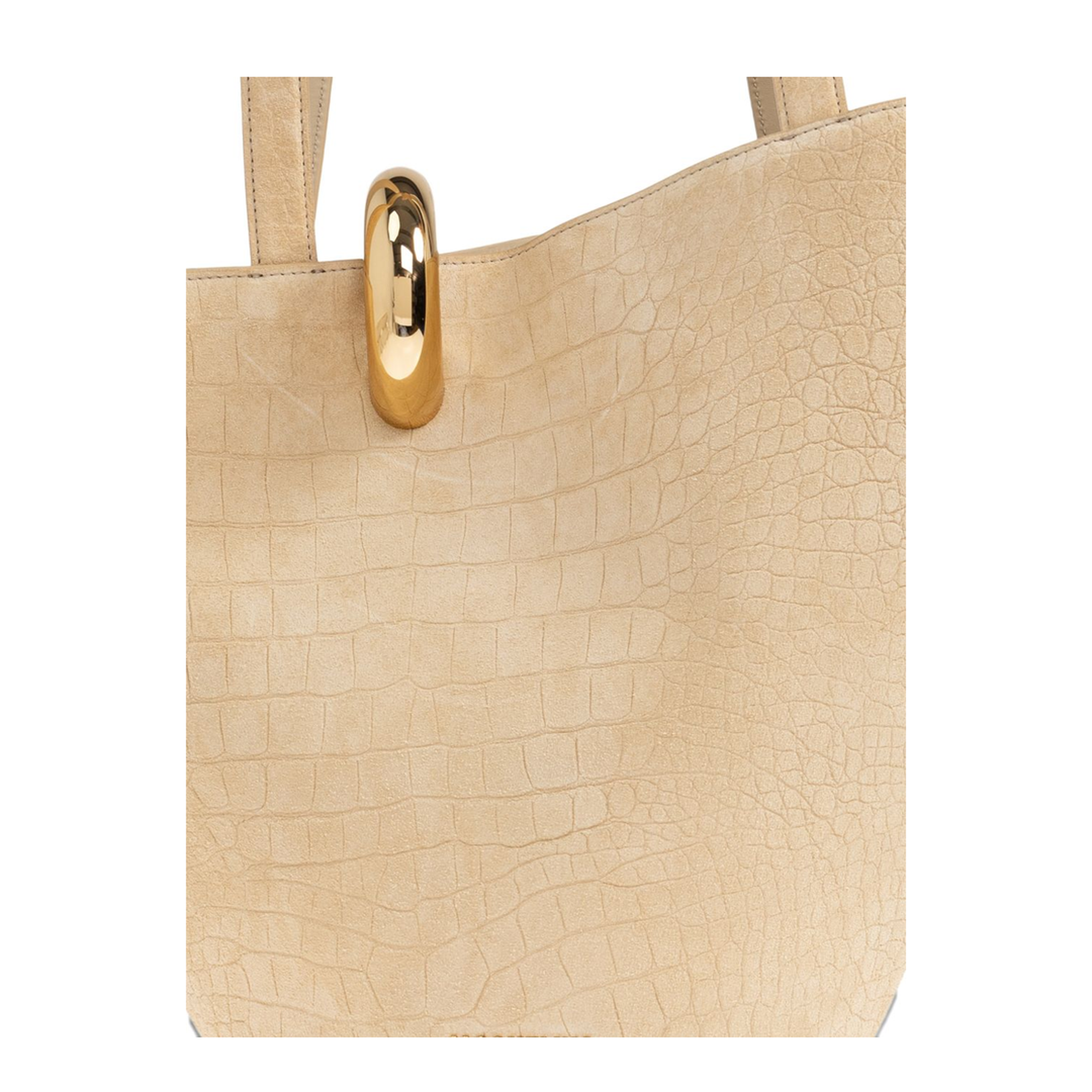 Le Bambola Moyen Calf Leather Bucket Bag - Light Beige - Image 3